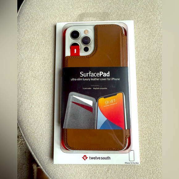 Genuine leather phone case - compatible to iPhone 12 Pro Max - Picture 1 of 6